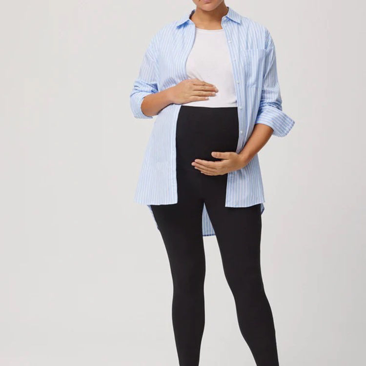 Picture of 70167-Thermal maternity leggings.BLK. WIDE ELASTIC WASTEBAND